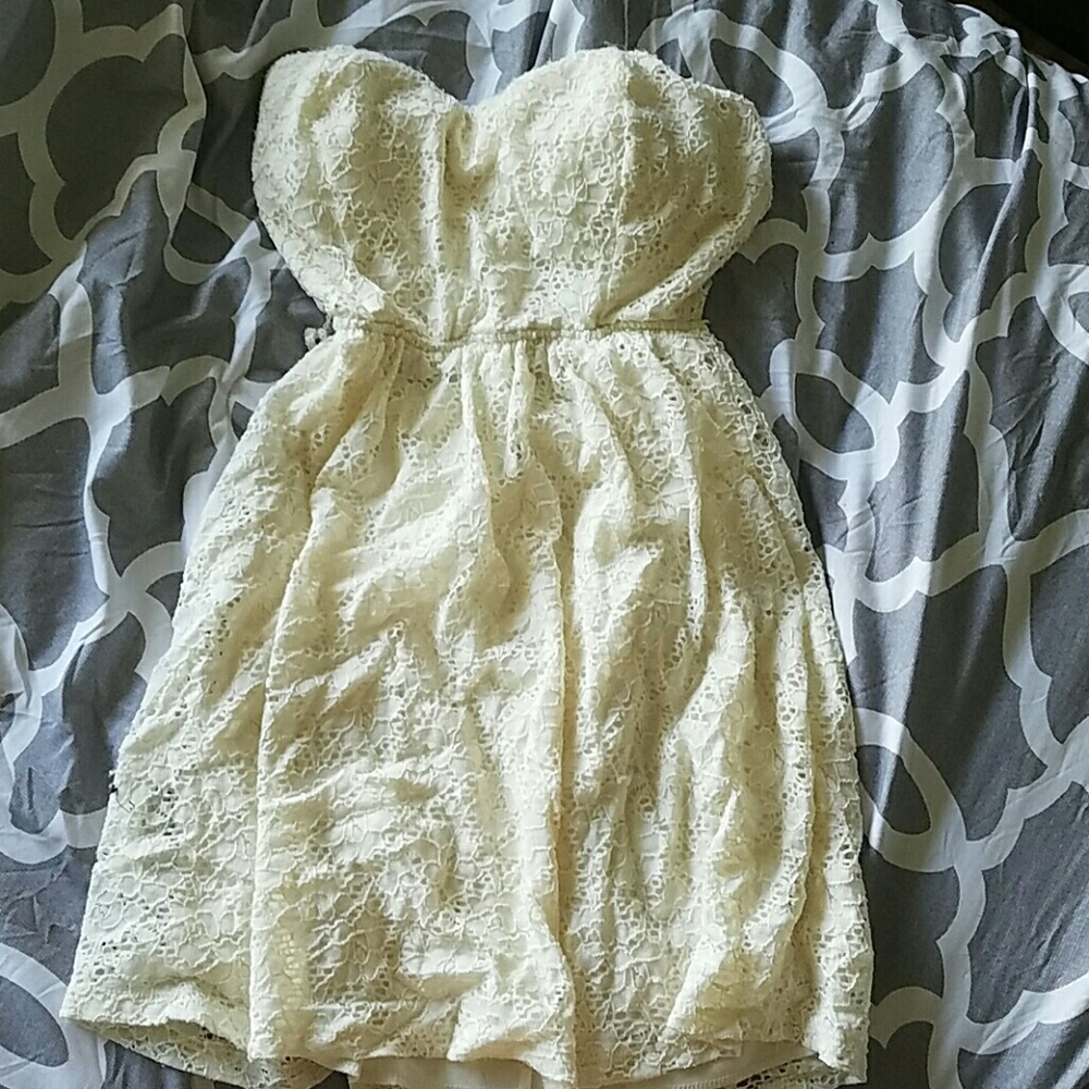 Strapless Eyelet Dress